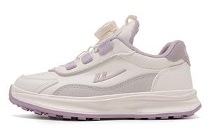 Скользоустойчивые амортизирующие низкие детские беговые кроссовки Warrior Beige Purple Kids