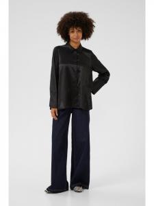 CULTURE Рубашка с длинными рукавами CUmollie свободного кроя, черная