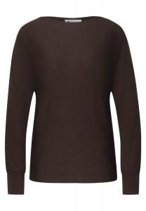 STREET ONE Свитер 'Dolman' в темно-коричневом цвете