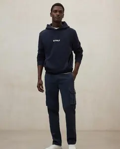 Мужская толстовка с капюшоном и карманом-кенгуру Ecoalf, синий