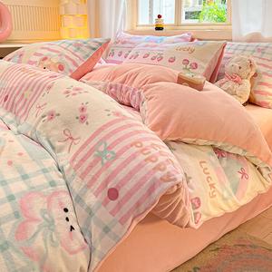 Disney Комплект постельного белья 1,5 м, 4 предмета, для одеяла 200x230 см, теплосберегающий, комфортный и дышащий, цвет Z-Youhuaxiong Xiong