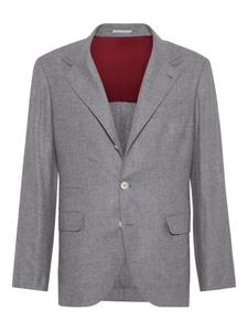 Brunello Cucinelli фланелевый пиджак, серый