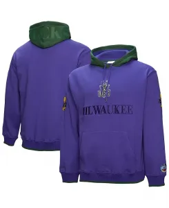 Мужская фиолетовая толстовка Milwaukee Bucks Hardwood Classics Team OG 3.0 с капюшоном Mitchell & Ness