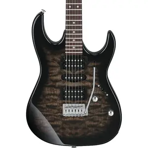 Электрогитара Ibanez GRG7221QATKS RG Gio с 7 струнами, прозрачный черный с солнечным оттенком