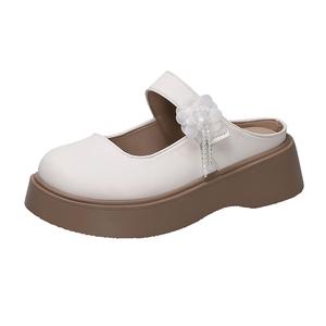 WUJI Женские противоскользящие устойчивые к истиранию закрытые тапочки Ecru, цвет Ecru