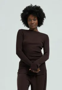 Элегантный топ с длинными рукавами Seamless Basic, Dark Brown