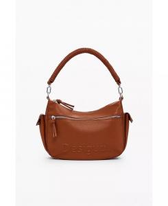 Женская сумка с логотипом Desigual, коричневый/бежевый