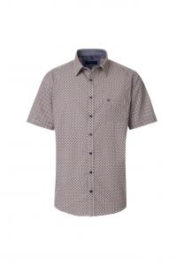 Повседневная рубашка с коротким рукавом и принтом удобная посадка Casamoda, оранжевый