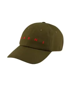 Хлопковая бейсболка с логотипом Marni, зеленый