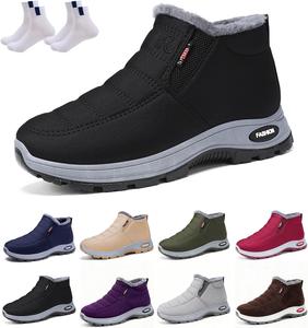 Женские зимние ботинки с утеплителем из овчины, водонепроницаемые, противоскользящие, ортопедические, кроссовки на щиколотку с поддержкой свода стопы, теплые походные ботинки для холодной погоды Generic, Black