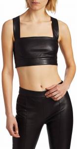 Бюстгальтер-топ с перекрестными бретелями на спине черного цвета Rosetta Getty