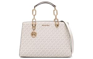 Михаэль Корс Женская Сумка Через Плечо Однопряжечная Ванильно-Белая Из Телячьей Кожи