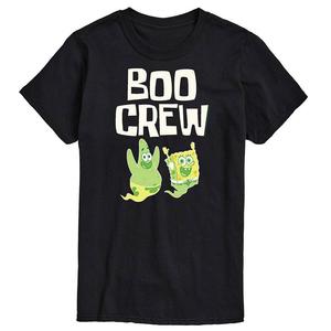 Футболка с рисунком Big & Tall Spongebob Boo Crew Nickelodeon, черный