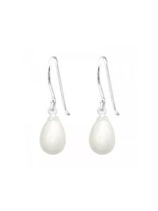 Alexander York Серьги-подвески с жемчугом, белые, из серебра 925 пробы, комплект из двух частей в серебре
