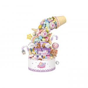 Музыкальная шкатулка, головоломка со сладкой жидкостью, конструктор "Волшебное цветочное путешествие" 300 1953 1954 LOZ