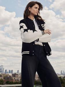 Куртка-бомбер Apres Sport Varsity Mint Velvet, Black