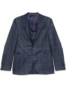 Клетчатый пиджак Canali, синий
