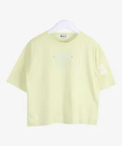 Пуловер с коротким рукавом из смесовой хлопковой ткани Studio Picone, цвет Yellow(049)