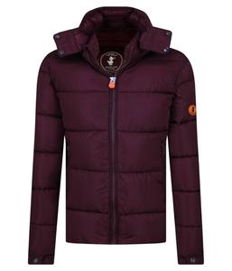 Пуховик детский Save The Duck короткий с капюшоном, бургундия