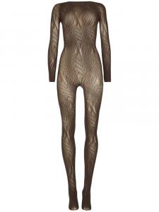 Wolford комбинезон со змеиным узором, коричневый