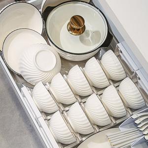 KANGMO набор посуды на 8 персон в подарочной коробке, 41 предмет: 8 тарелок для супа, 8 глубоких тарелок, 8 мелких тарелок, 8 чашек, 8 блюдец, 1 соусница, керамика с подглазурной росписью в скандинавском стиле