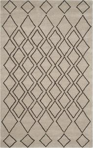 Ковер SAFAVIEH, 183 x 183 см, Soho Collection, Light Grey & Dark Grey, ручной работы из шерсти и вискозы, идеален для помещений с высокой проходимостью в гостиной, спальне (SOH340B)