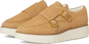 Лоферы Cole Haan Grand City Platform Monk Strap, Biscuit Suede/Ivory