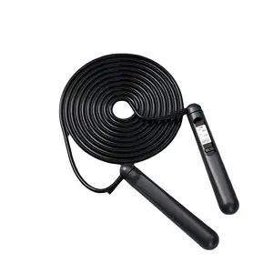 Скакалка PVC веревка ABS ручки для учеников длина шнура 2,8 м LINING, черный