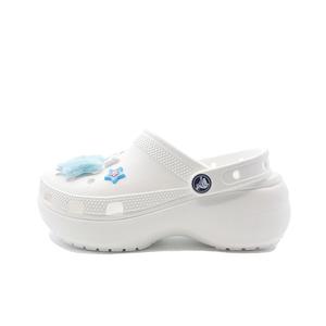 Crocs Классические сабо на платформе с подкладкой, Underwater World, милые, унисекс, белые