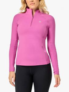 Женская спортивная кофта Relentless с молнией на четверть Gym+Coffee, Crisp Pink