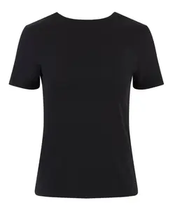 Футболка с глубоким, драпированным вырезом на спине. Nina Ricci, черный