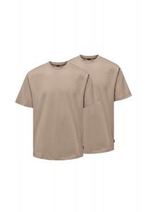 Набор из 2 футболок Onsfred ONLY & SONS, цвет Desert Taupe