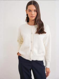 MixRay Кардиган из трикотажа в цвете экрю