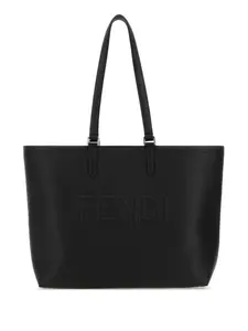 Кожаная сумка-тоут FENDI, черный