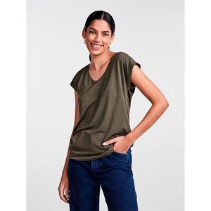 Футболка Pieces Billo Lurex Stripes, коричневый