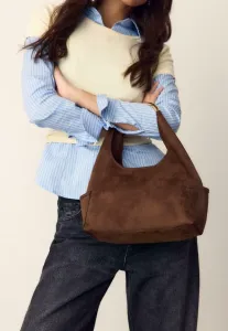 Миниатюрная сумочка через плечо с металлической ручкой Stradivarius, Dark Brown