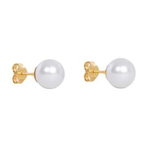 Серьги с логотипом и декоративными элементами CELINE, белый