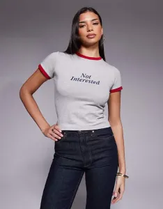 Серая эксклюзивная детская футболка с надписью «Не интересно» The Frolic