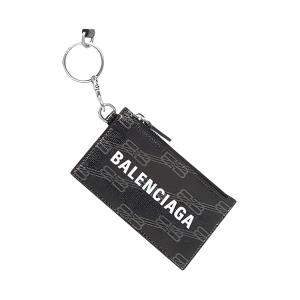 Balenciaga Ключница с картхолдером из монограммированного лакированного полотна