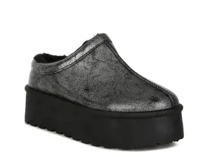Lottys Platform Тапочки London Rag, Black/Metallic