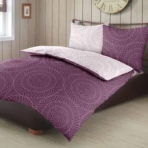 Фланелевое постельное белье Dream Sleep Circles Purple 135x200 см + 80x80 см Traumschlaf