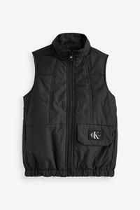 Футболка без рукавов для мальчика с нашивкой Calvin Klein Jeans, черный