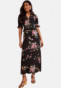 Платье из джерси REGULAR FIT - PEPLUM RUFFLE SHORT SLEEVE MIDI - Maxi dress Love & Roses, черный