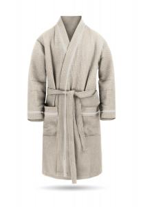 Халат мужской с вафельным пике Бали Normani, бежевый