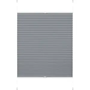 Плиссе EASYFIX Greta защита от света без сверления, натягивается с легкостью, включая ненавязчивую накладную планку (защита от пыли) Gardinia, Rauchblau