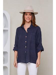 Блуза Rodier Lin, темно-синий