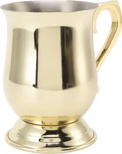 Кружка для коктейлей Московский мул, нержавеющая сталь, многофункциональная, для коктейлей, пива, холодного чая и кофе, позолоченная. Cocosity