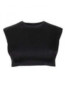 Укороченный топ без рукавов David Koma, черный