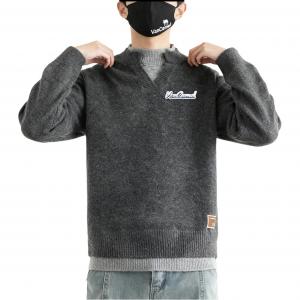 Свитшот Unisex V-образный вырез Moderate Mock Two Piece VanCamel, темно-серый