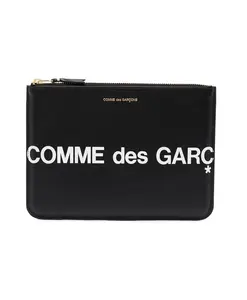 Кожаный кошелек S на молнии Comme Des Garçons, черный